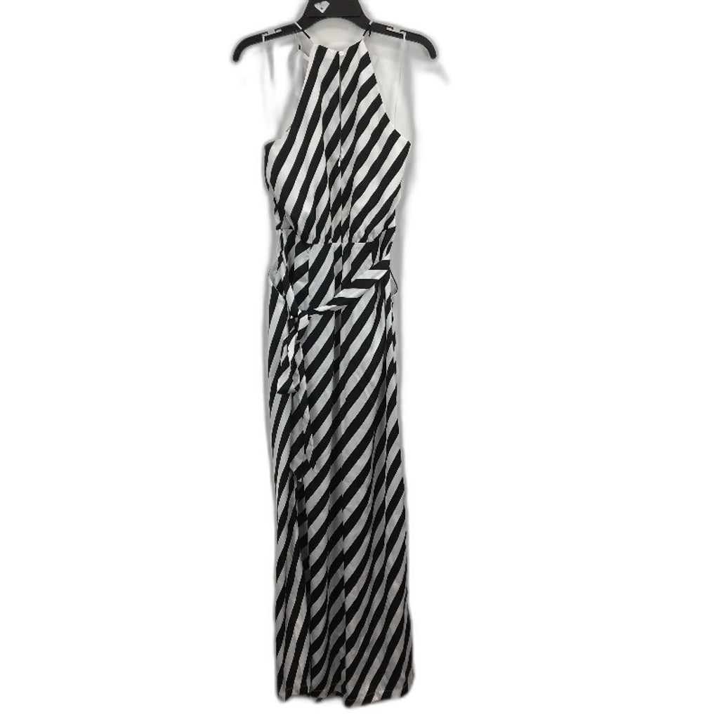 Dotti Emily In Paris Black & White High Neck No Sleeve Full Leg Jumpsuit NEW