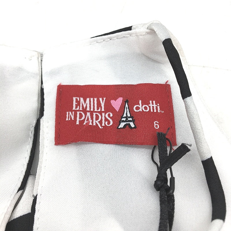 Dotti Emily In Paris Black & White High Neck No Sleeve Full Leg Jumpsuit NEW