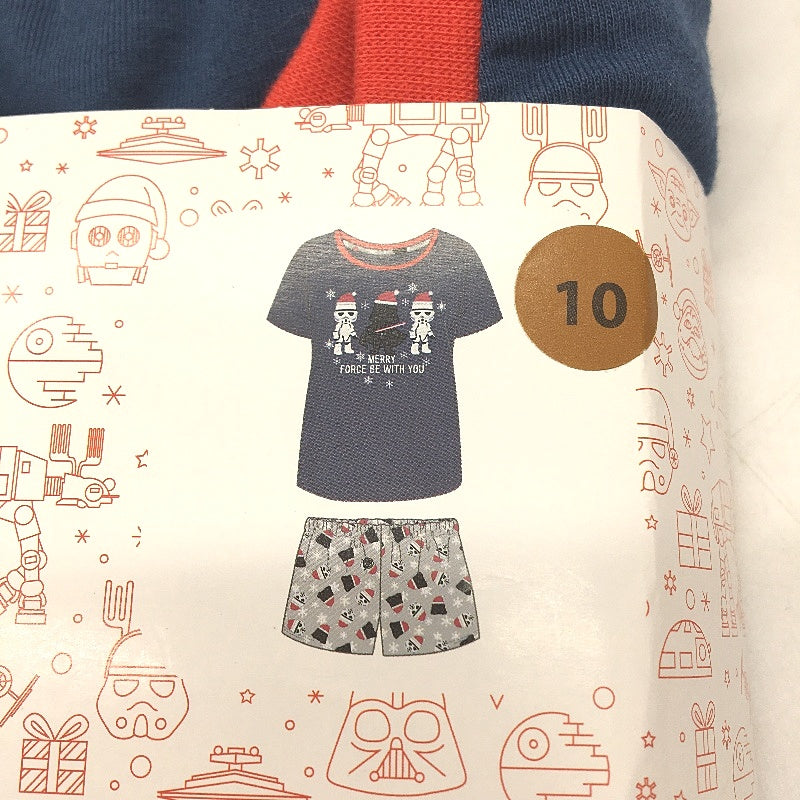Star Wars Christmas Darth Vader & Stormtroopers Women's Navy PJ Set Size 10 NEW