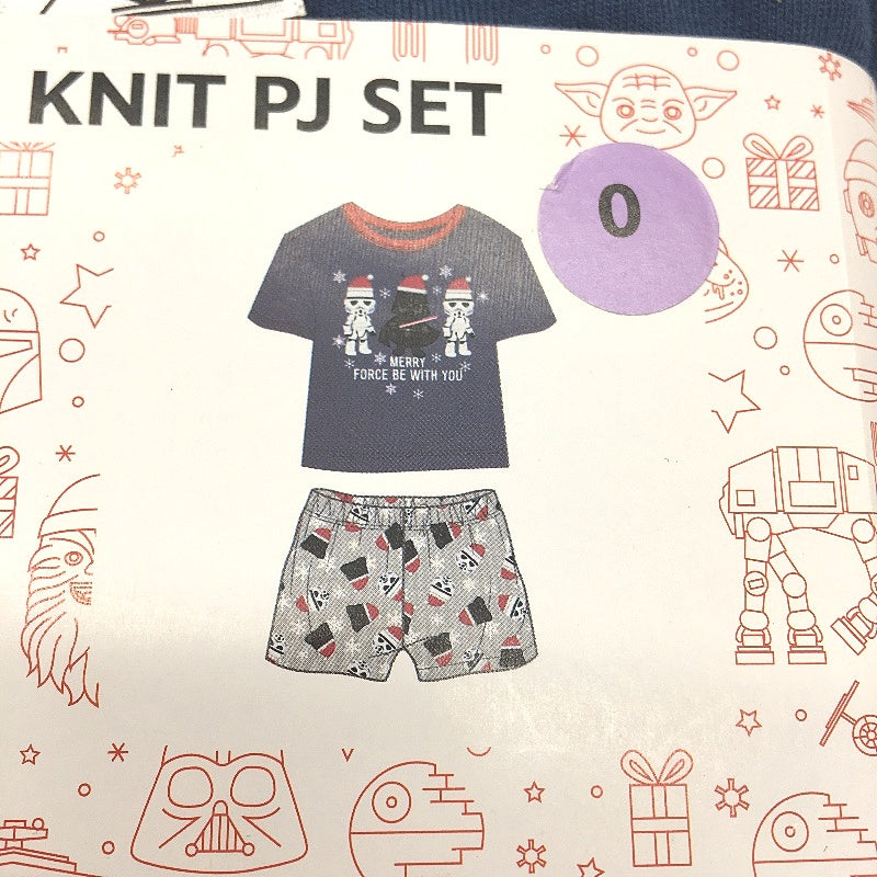 Star Wars Christmas Darth Vader & Stormtroopers Infants' Navy PJ Set Size 0 NEW