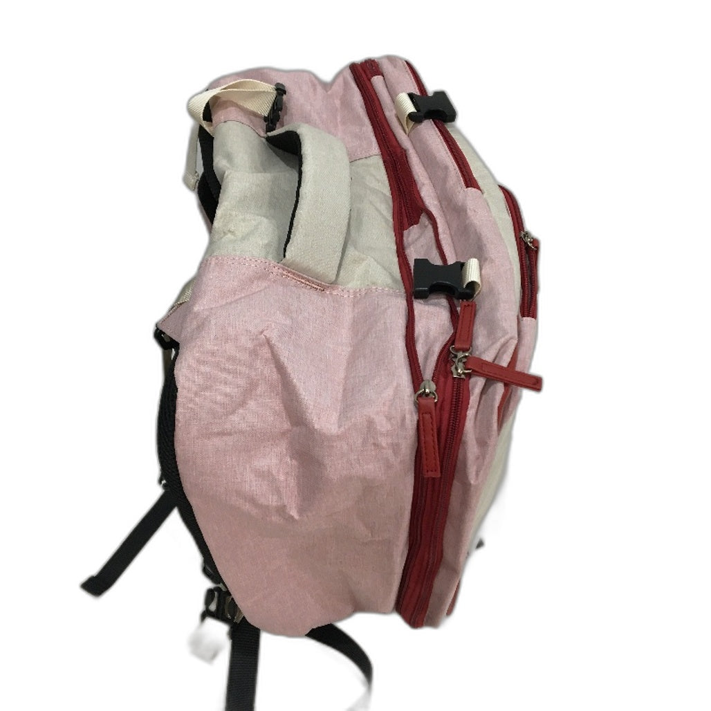 Multicompartment Large Capacity Red/Cream/Pink Carry-on Travel Backpack NEW