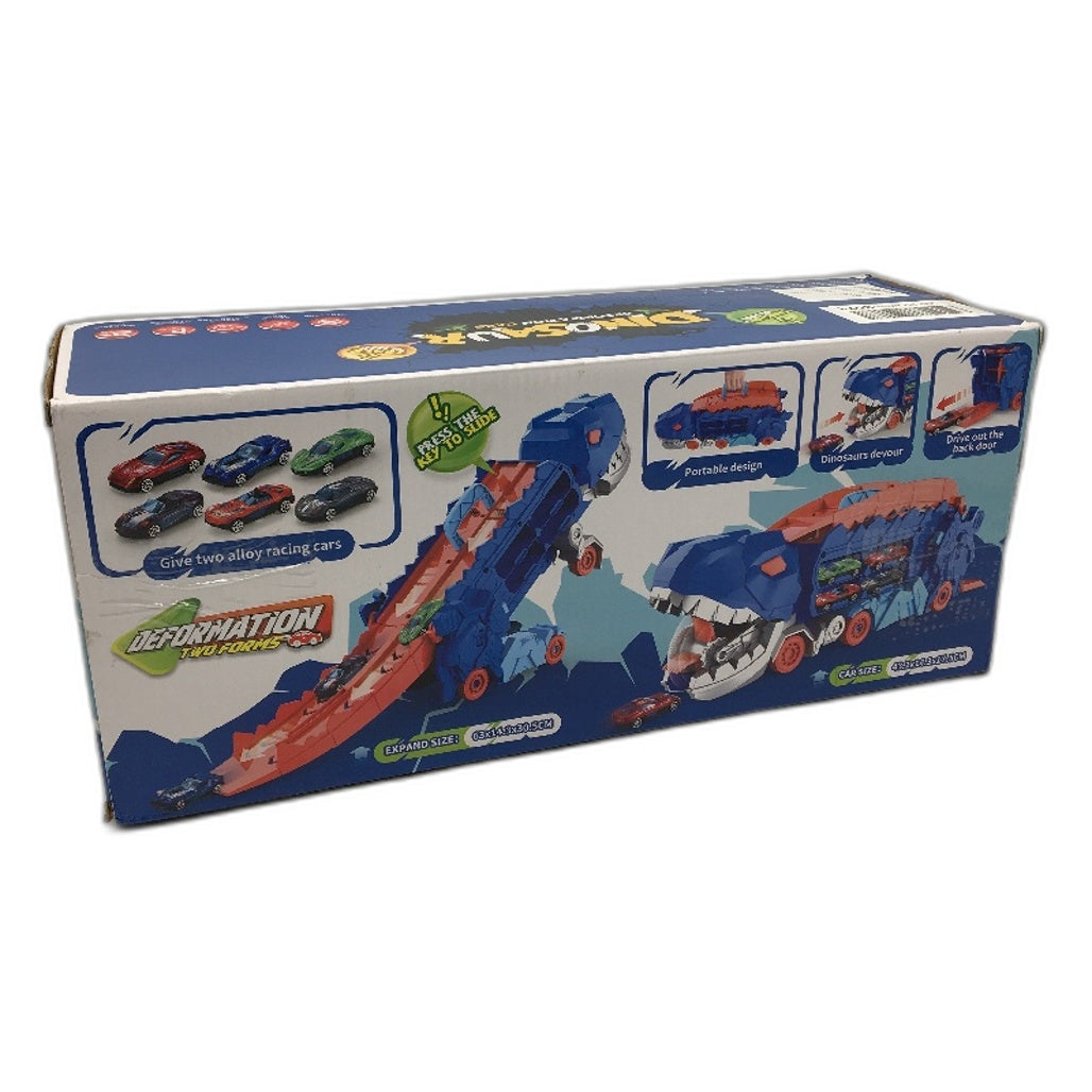 Dinosaur Deformation Portable Devouring Track 8 Mini Racing Cars Ages 3 Yrs Multicoloured - Durable & Lightweight NEW