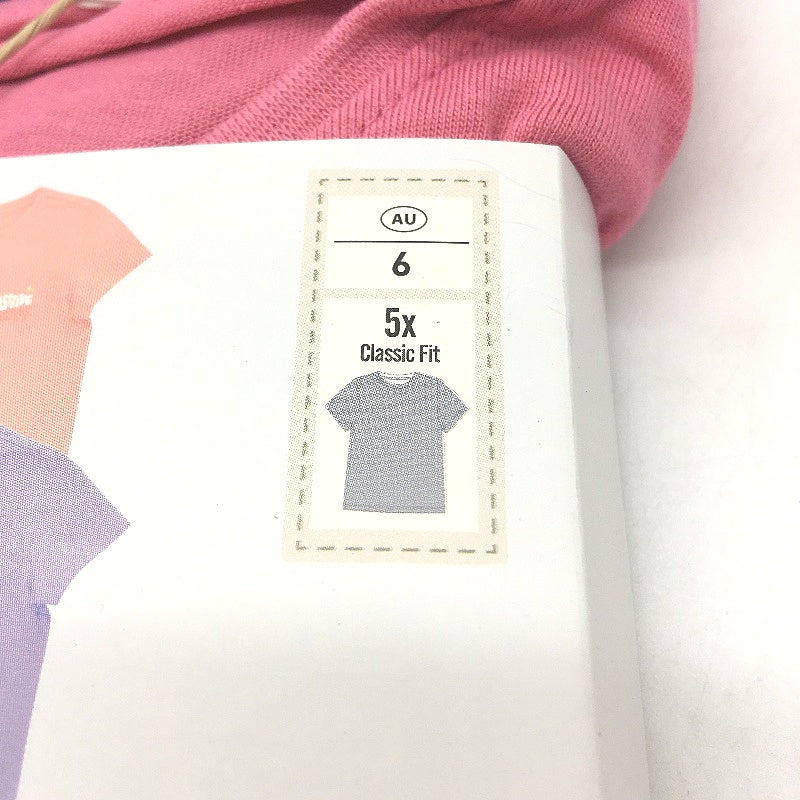 Lily & Dan 2 x 5Pks Classic Fit 100% Cotton Mutlicoloured Girls Tees Size 6 NEW