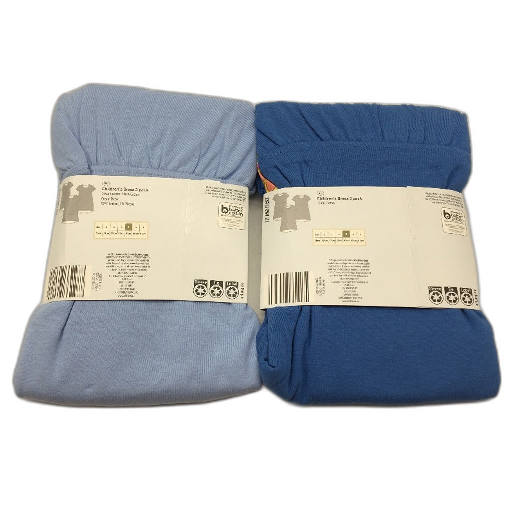 Lily & Dan 2 x 3Pks Fit & Flare 100% Cotton Mutlicoloured Girls Dresses Sz 5 NEW