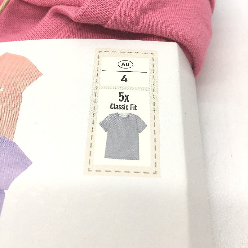 Lily & Dan 2 x 5Pks Classic Fit 100% Cotton Mutlicoloured Girls Tees Size 4 NEW