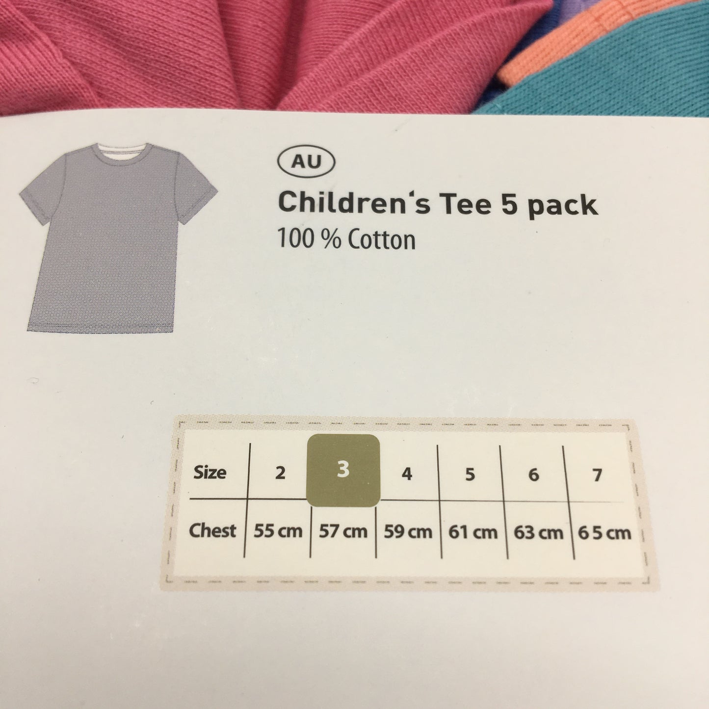 Lily & Dan 2 x 5Pks 100% Cotton Mutlicoloured Classic Fit Girls Tees Size 3 NEW