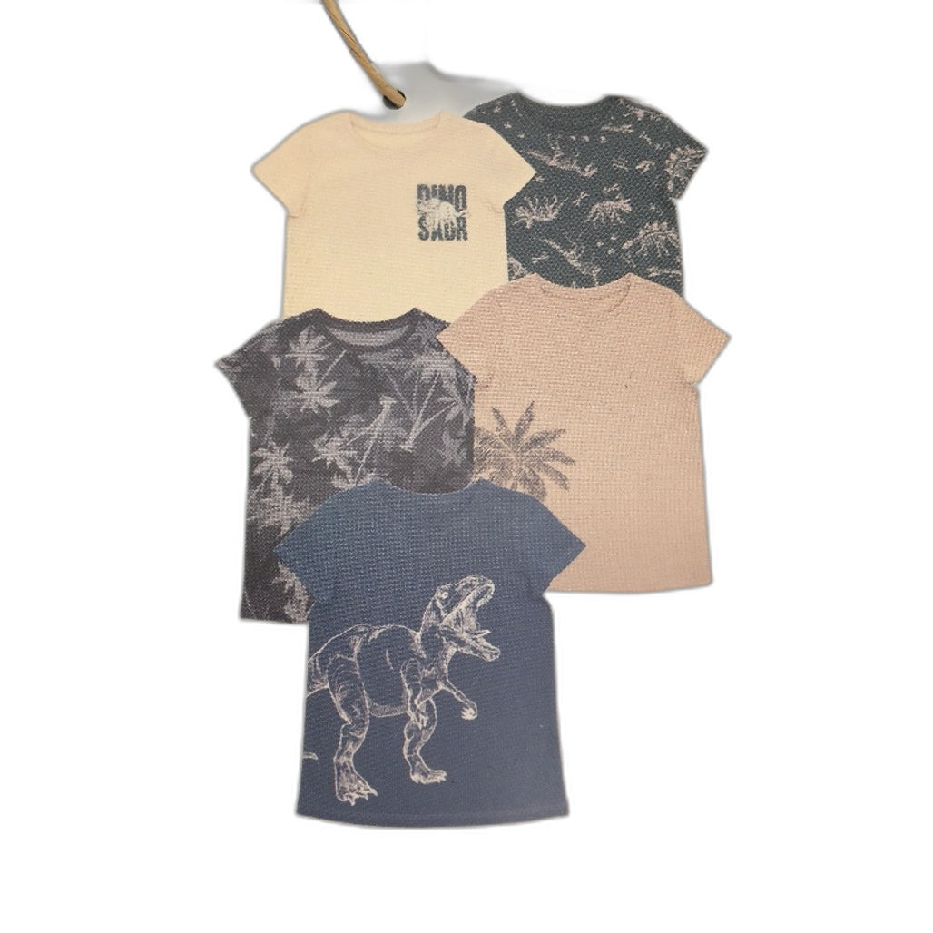 Lily & Dan 2 x 5Pks 100% Cotton Classic Fit Mutlicoloured Boys Tees Size 2 NEW