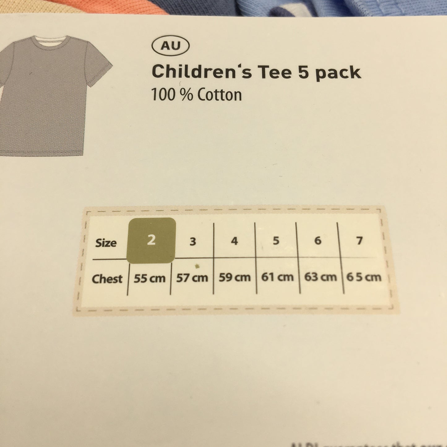 Lily & Dan 2 x 5Pks 100% Cotton Classic Fit Girls Tees Toddler Size 2 NEW