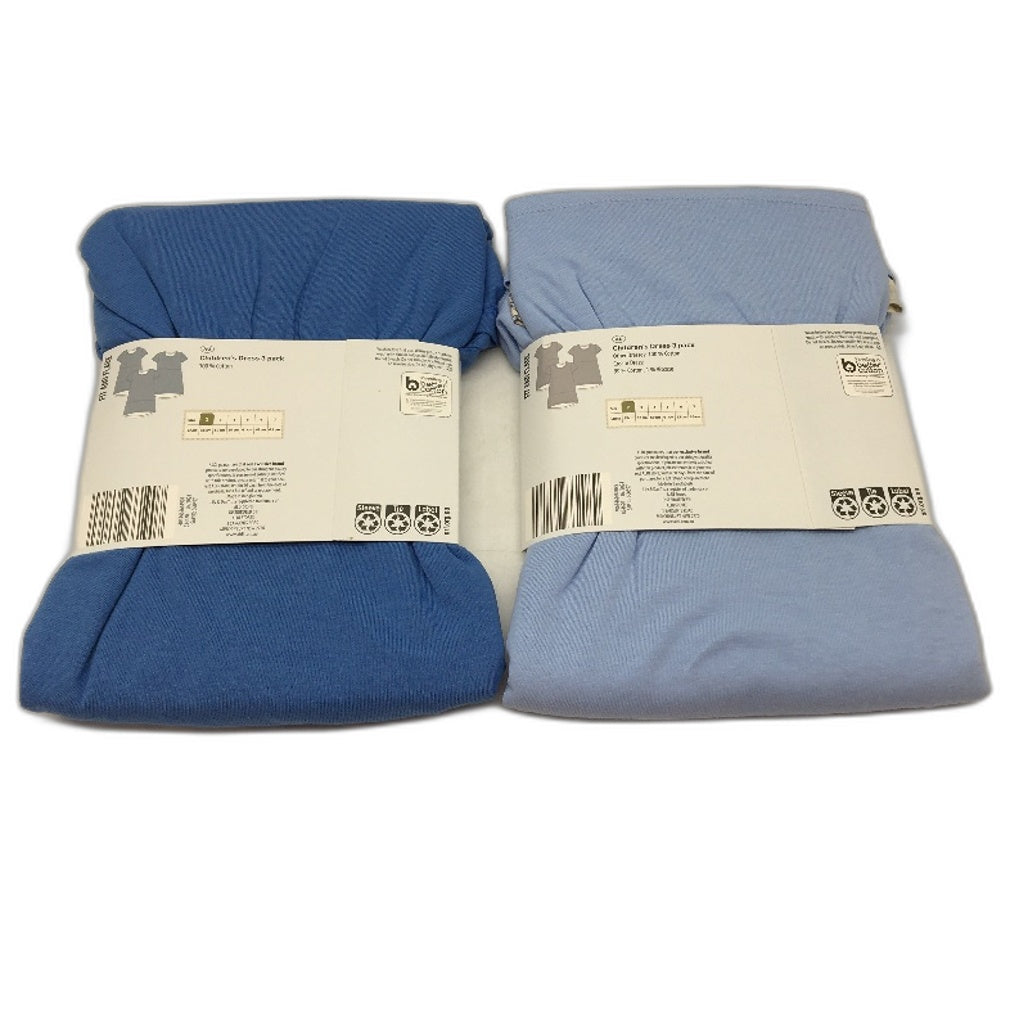 Lily & Dan 2 x 3Pks Fit & Flare 100% Cotton Mutlicoloured Girls Dresses Sz 2 NEW