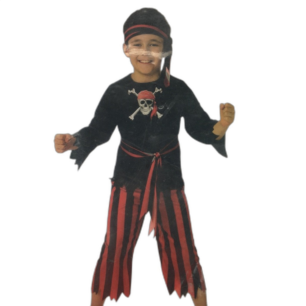 Rubies Pirate Childs Costumes Shirt, Pants, Head Piece Unisex Size 3-5 Years NEW