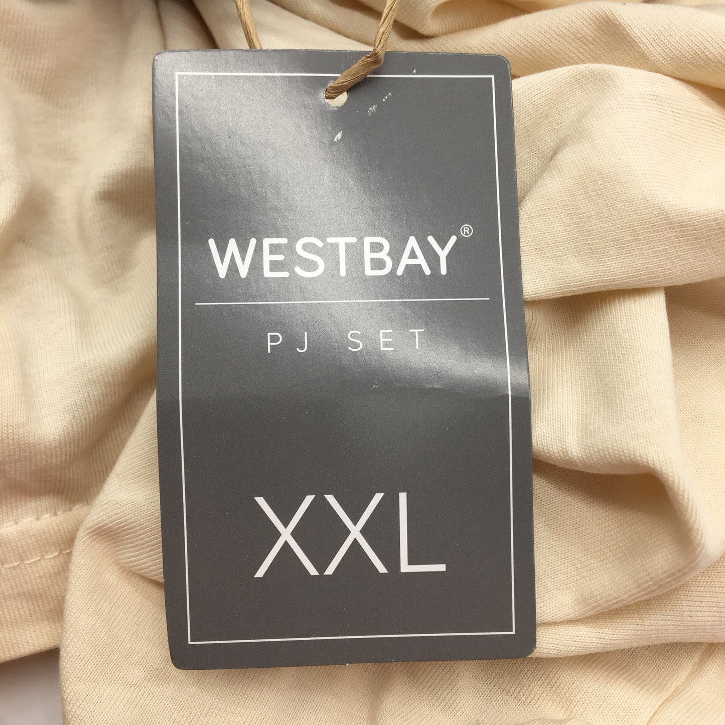 Westbay Mens 'The Original' 100% Cotton Short Sleeve Cream PJ Set Size 2XL NEW