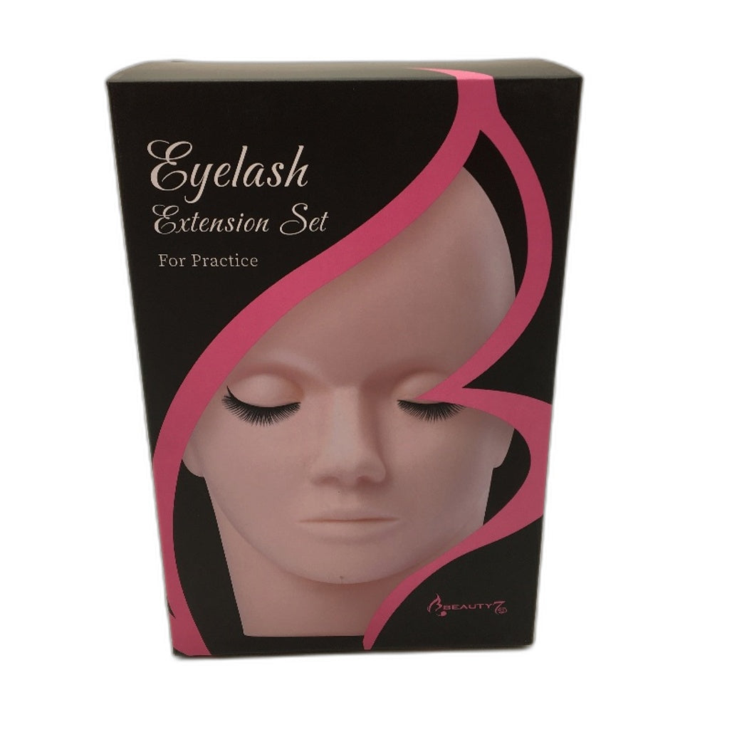 Beauty Seven Eyelash Extension Starter Practice Kit Inc Mannequin and Lashes NEW