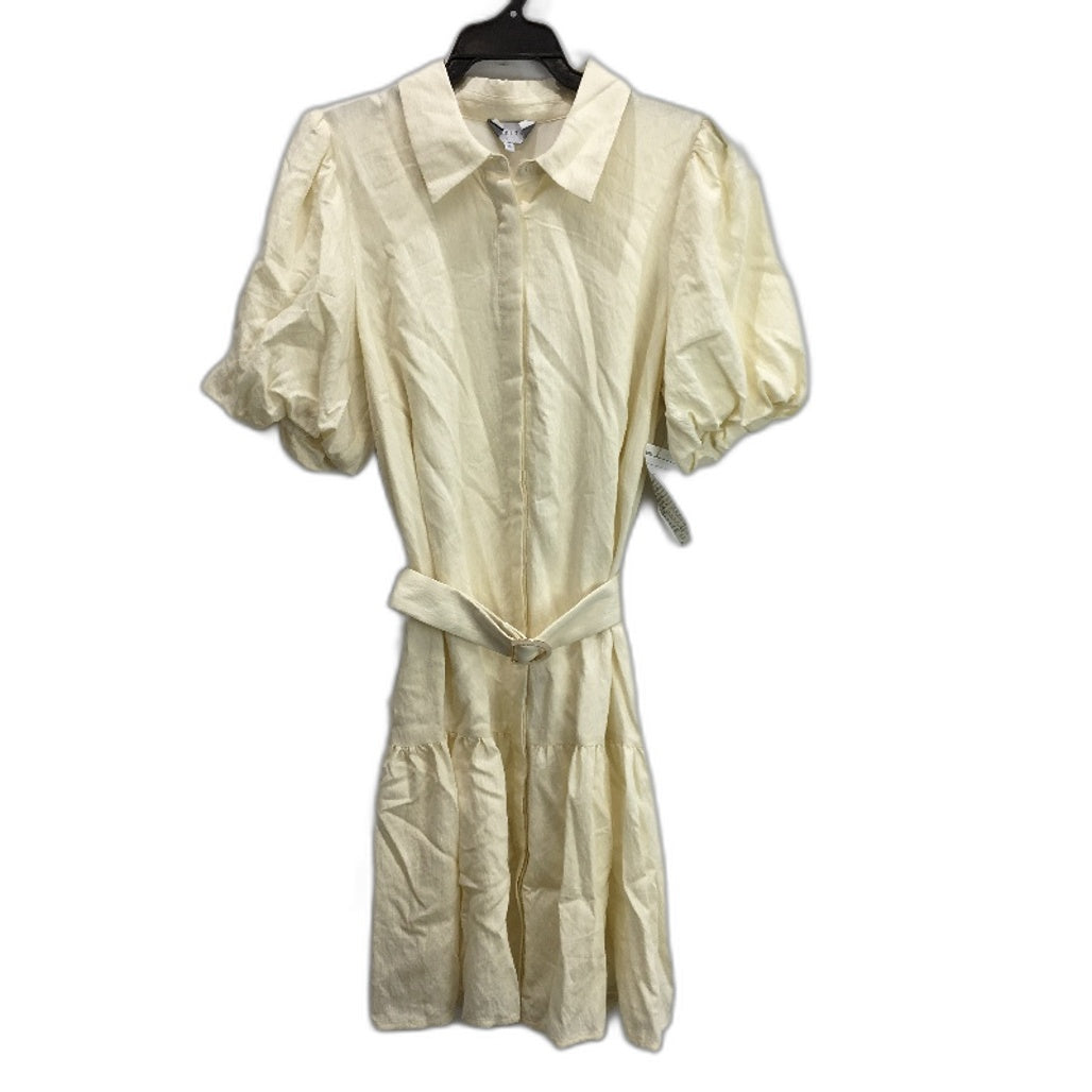 Tokito Myer Sample Cream Button Up Belted Fully Lined Dress Ladies Size 10 NEW