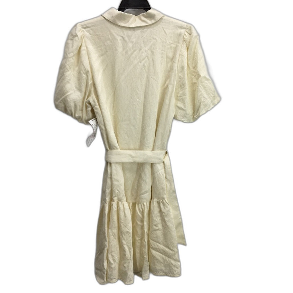 Tokito Myer Sample Cream Button Up Belted Fully Lined Dress Ladies Size 10 NEW