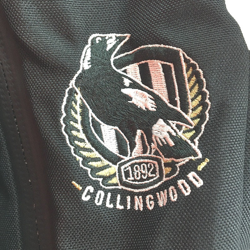 AFL Cotton On Collingwood Magpies Logo Football Sports Black Backpack NEW