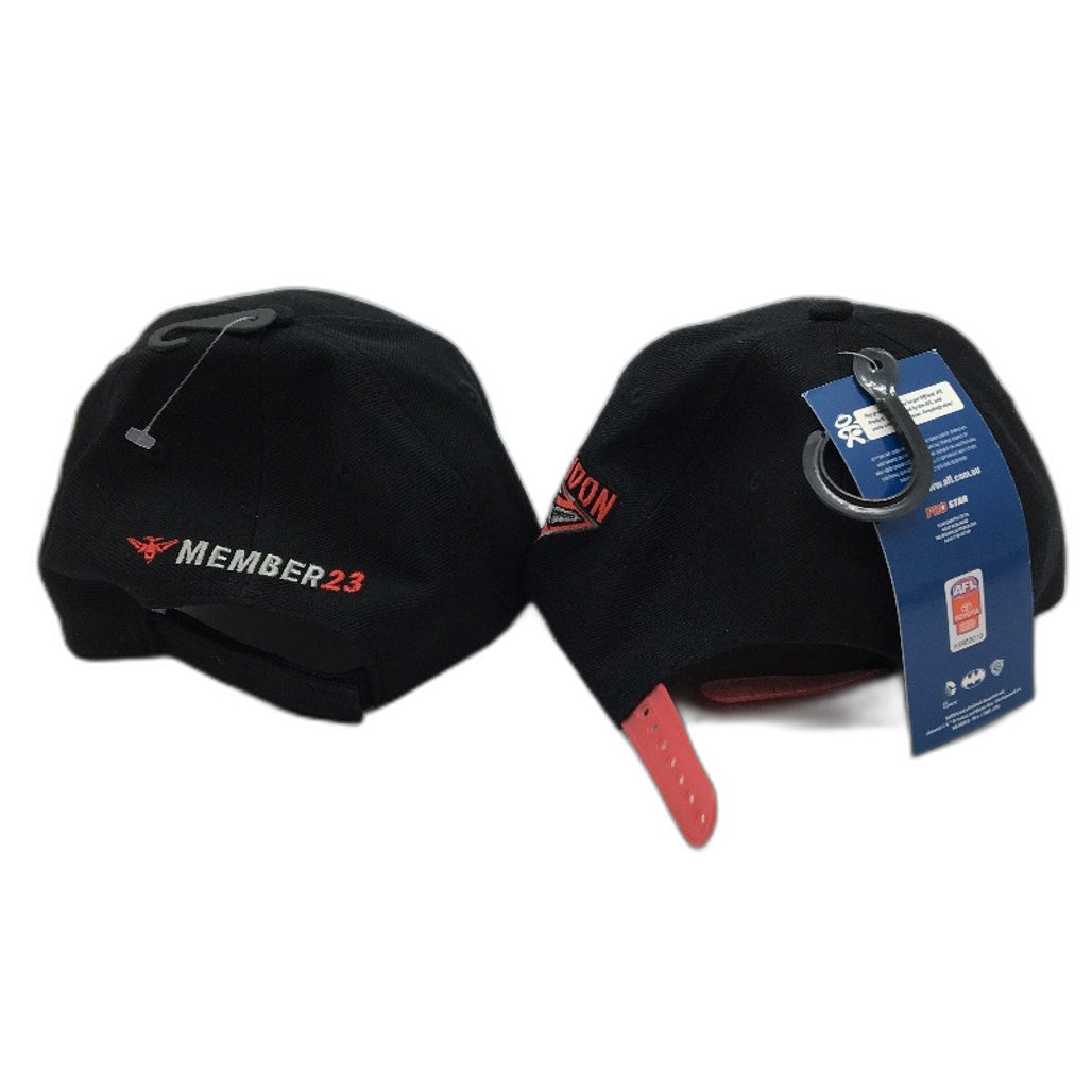 AFL On Field Essondon Bombers Twin Pack Football Red Black Caps Youth NEW