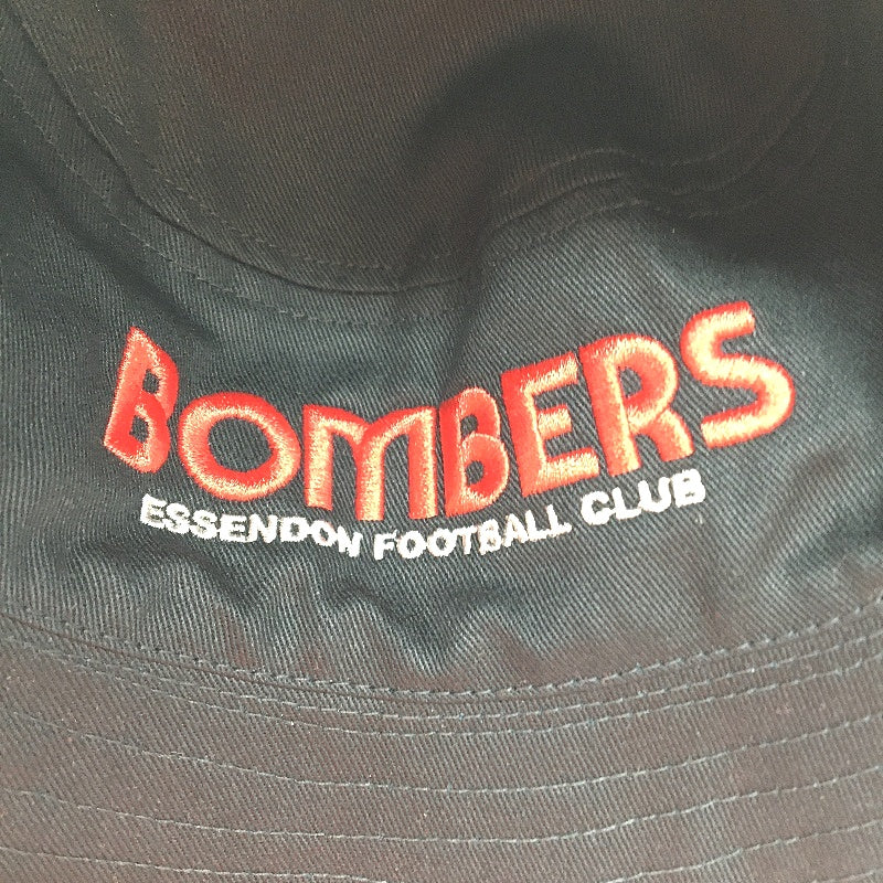 AFL On Field Essondon Bombers Twin Pack Football Red Black Bucket Hats Youth NEW