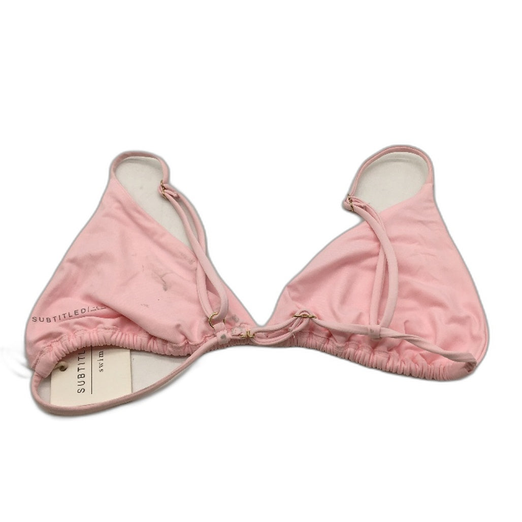 Subtitled Baby Pink Classic Triangle Swimwear Bather Top Ladies Size Large NEW