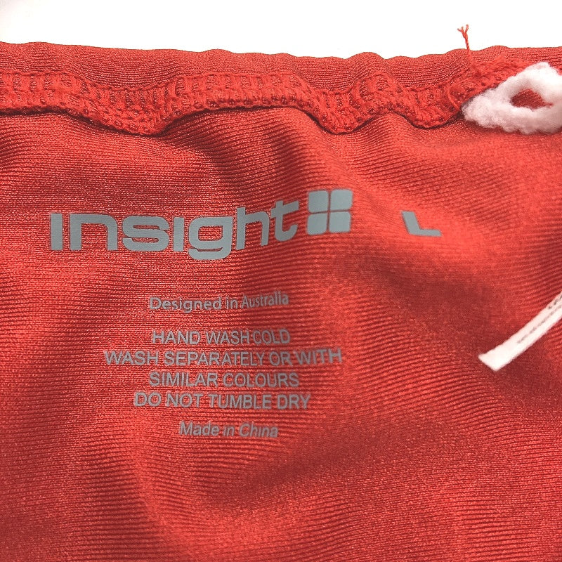 Insight 2 Pce Red Shimmer 'Peyton' Frill Cup & G-String Swim Set Ladies Sz L NEW
