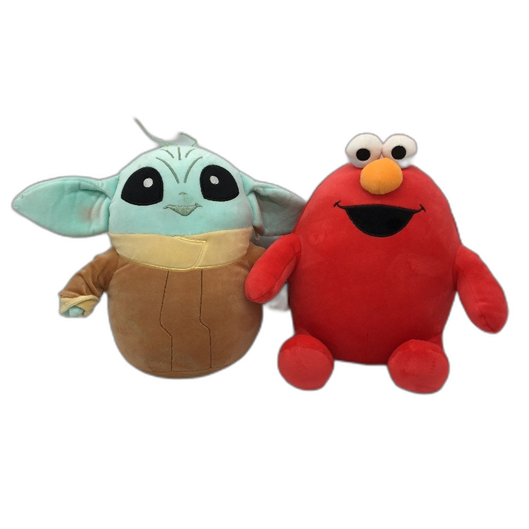Headstart 2 Pcs Elmo & Grover Rounded Soft Plush Squishy Toys Collectables Multicoloured - Polyester Durable Lightweight Headstart
