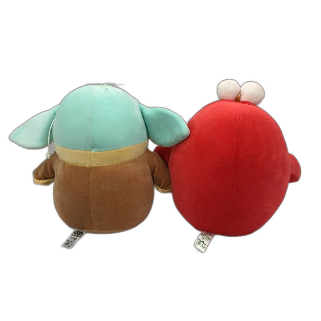 Headstart 2 Pcs Elmo & Grover Rounded Soft Plush Squishy Toys Collectables Multicoloured - Polyester Durable Lightweight Headstart