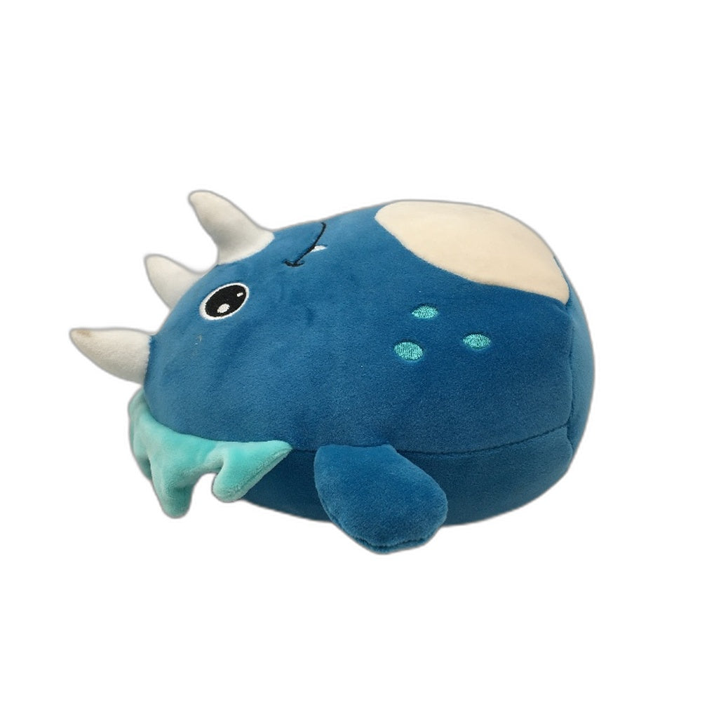 Squishees 2 Pack Blue Dinosaur Rounded Soft Plush Toys Collectables Multicoloured - Polyester Durable Lightweight Squishees