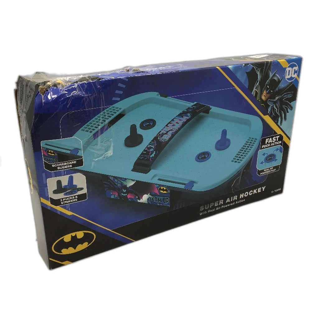 DC DC Batman Mini Super Air Hockey With Real Air Powered Action Blue & Navy Blue - Durable, Lightweight, Fast Shipping NEW