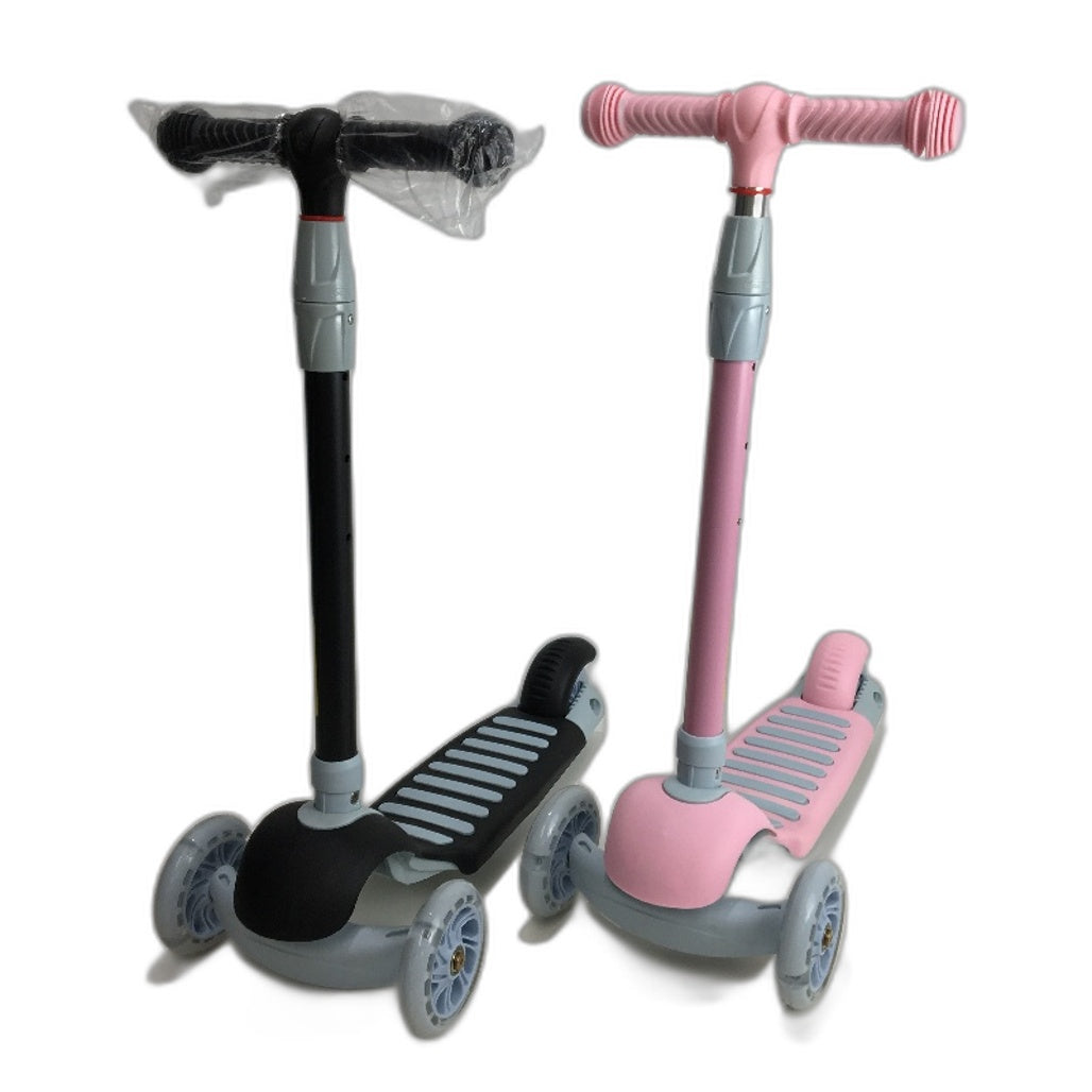 Tri-Wheel Black & Grey Kick Scooter With Handlebars For Kids & Teens X8 Model