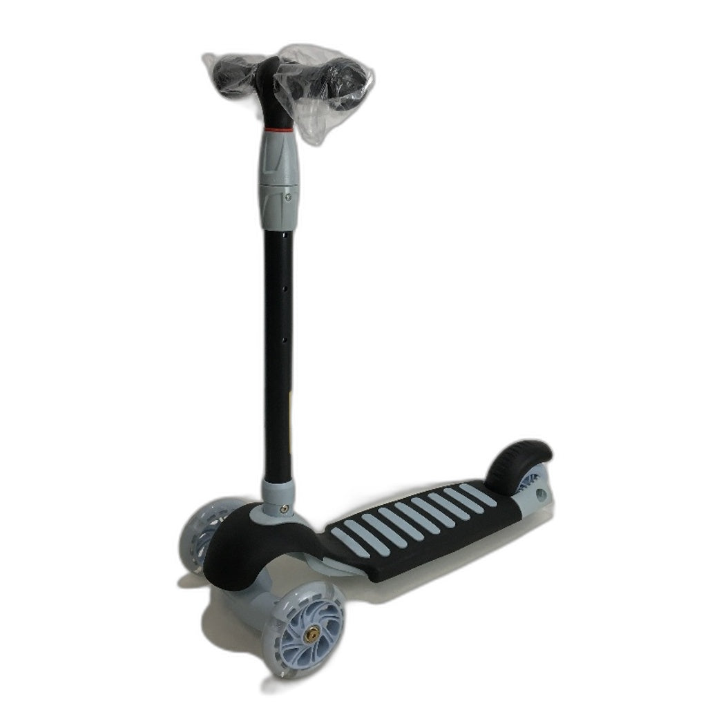 Tri-Wheel Black & Grey Kick Scooter With Handlebars For Kids & Teens X8 Model