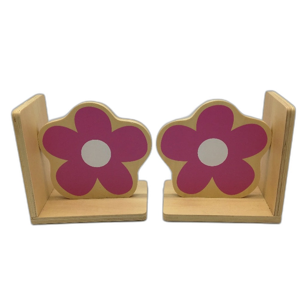 Penny Scallan Design Daisy Themed Wooden Bookend Cute Unique Shelf Decor NEW