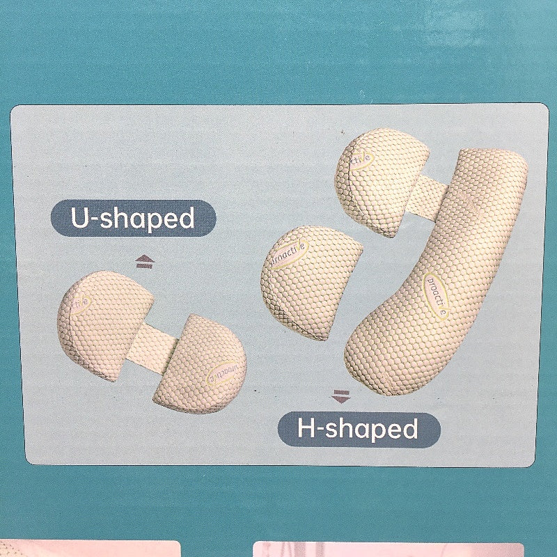 Oternal Anti-Bacterial U-Shaped Double Wedge Belly Support Pregnancy Pillow NEW