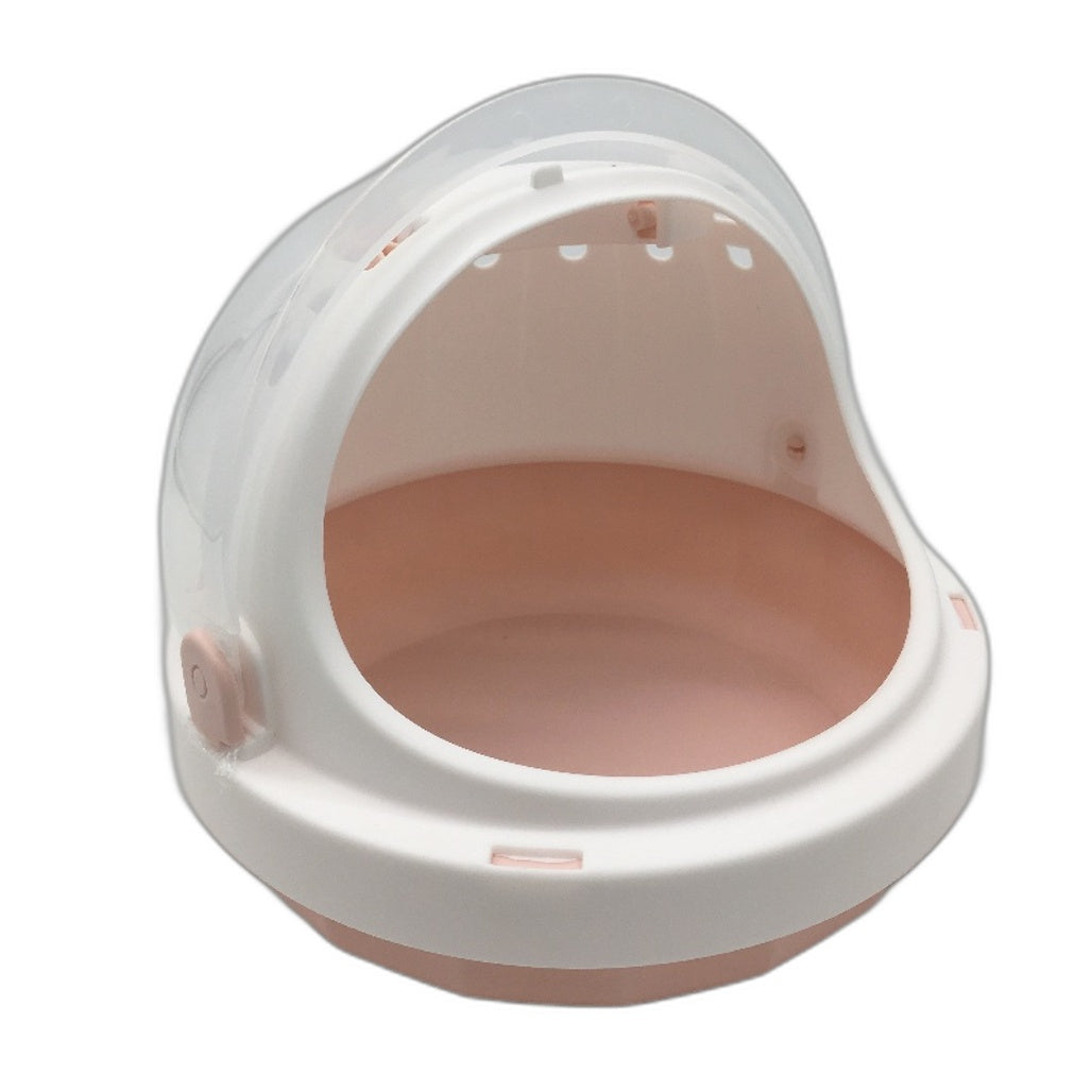 White & Pink Space Helmet Small Pet Rodent Travel Carrier & Water Dispenser DEMO