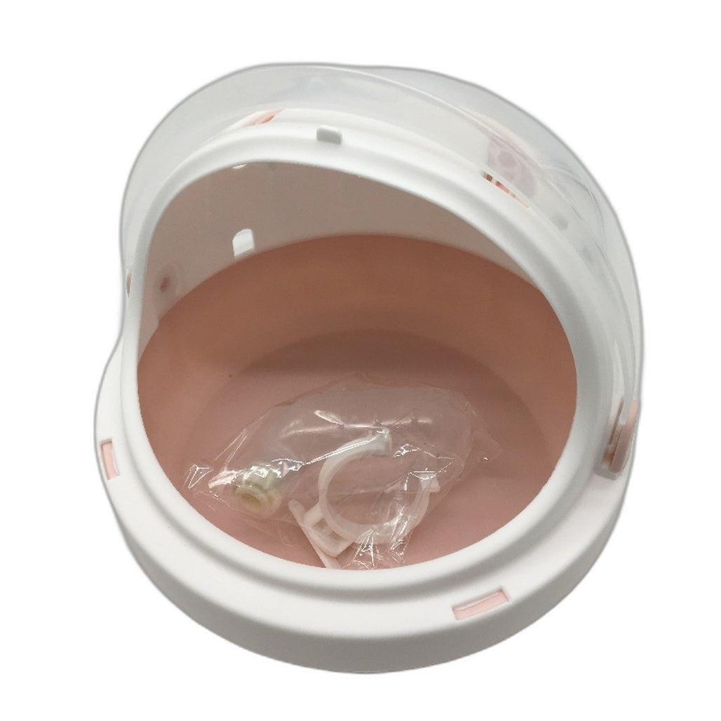 White & Pink Space Helmet Small Pet Rodent Travel Carrier & Water Dispenser DEMO