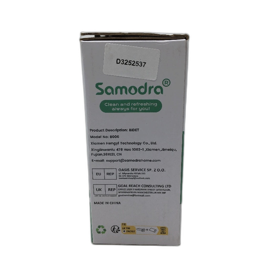 Samodra Non-Electric Silver Button Bidet Attachment with Pressure Controls NEW