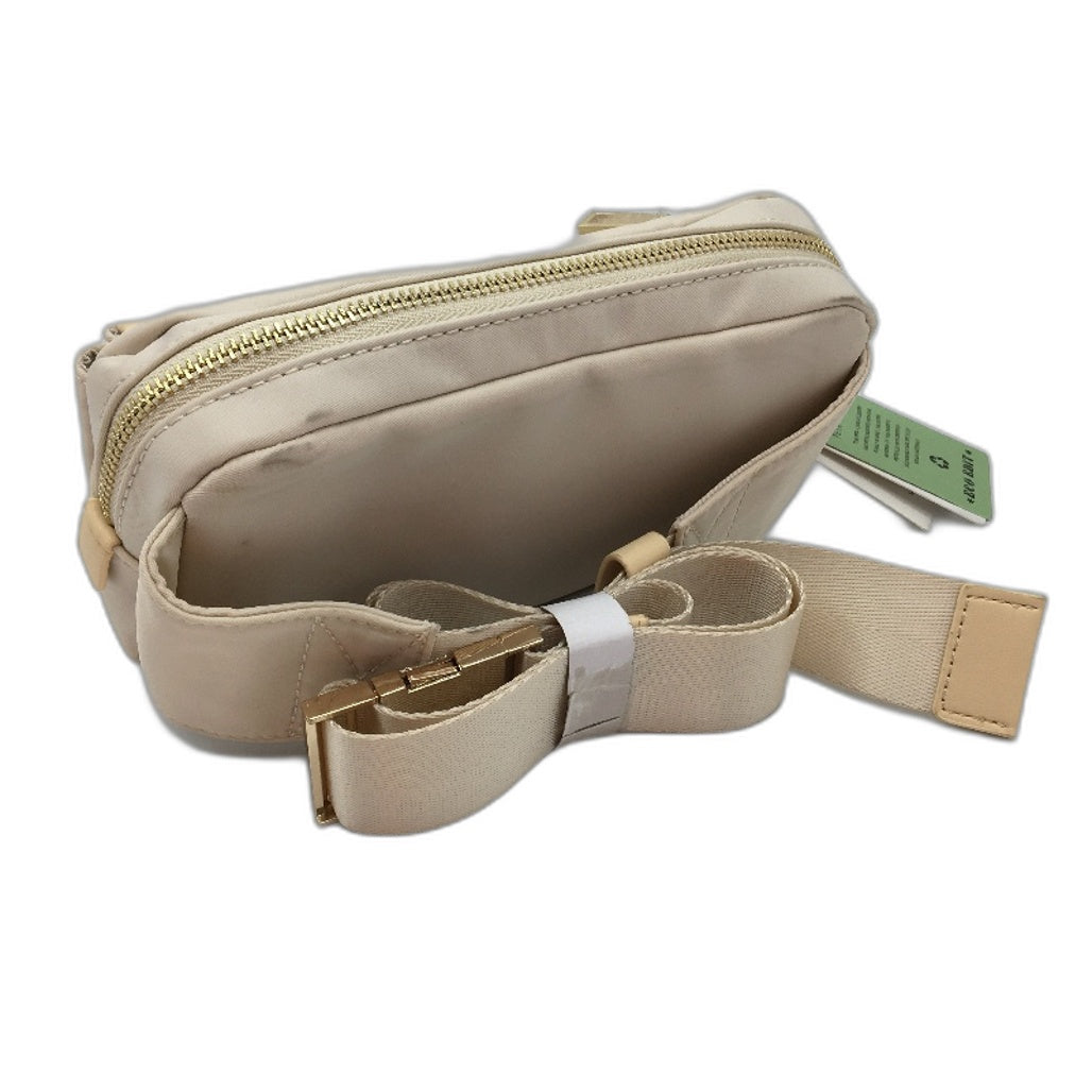 Peta And Jain Cream Beige Golden Zipper Small Crossbody Bag Purse Pouch NEW