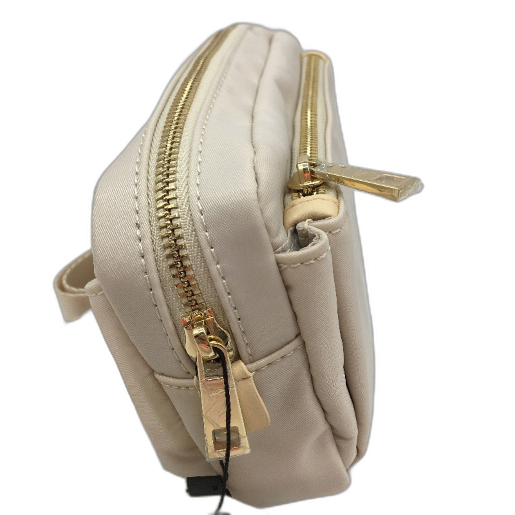 Peta And Jain Cream Beige Golden Zipper Small Crossbody Bag Purse Pouch NEW