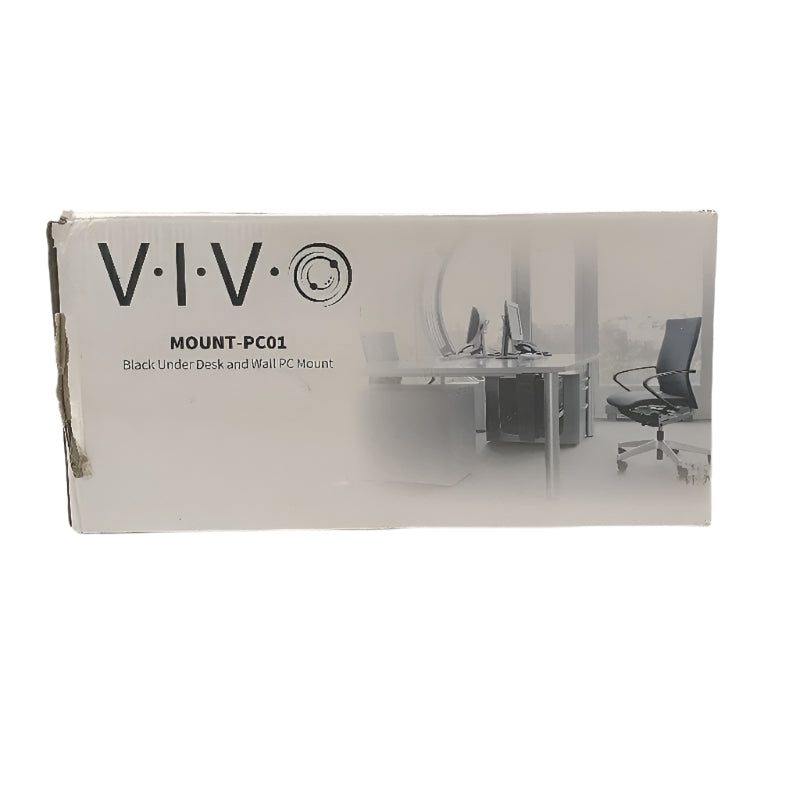 VIVO Black Adjustable Under-Desk&Wall PC Mount Alloy Steel Model Mount-PC01 NEW