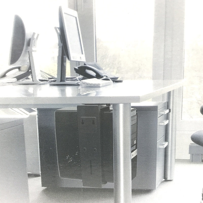 VIVO Black Adjustable Under-Desk&Wall PC Mount Alloy Steel Model Mount-PC01 NEW