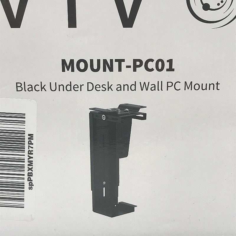 VIVO Black Adjustable Under-Desk&Wall PC Mount Alloy Steel Model Mount-PC01 NEW