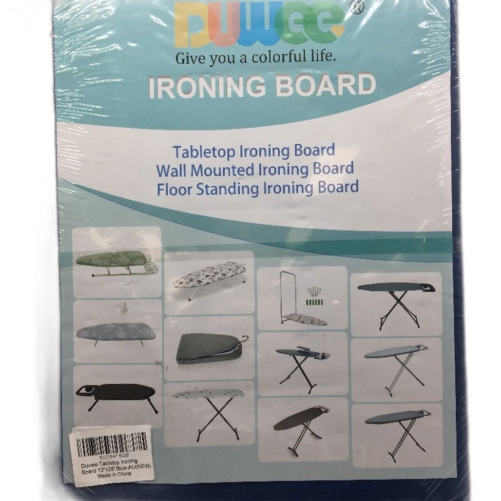 Duwee 12 x 28 Inch Blue Table Top Ironing Board Thick Felt Padding NEW