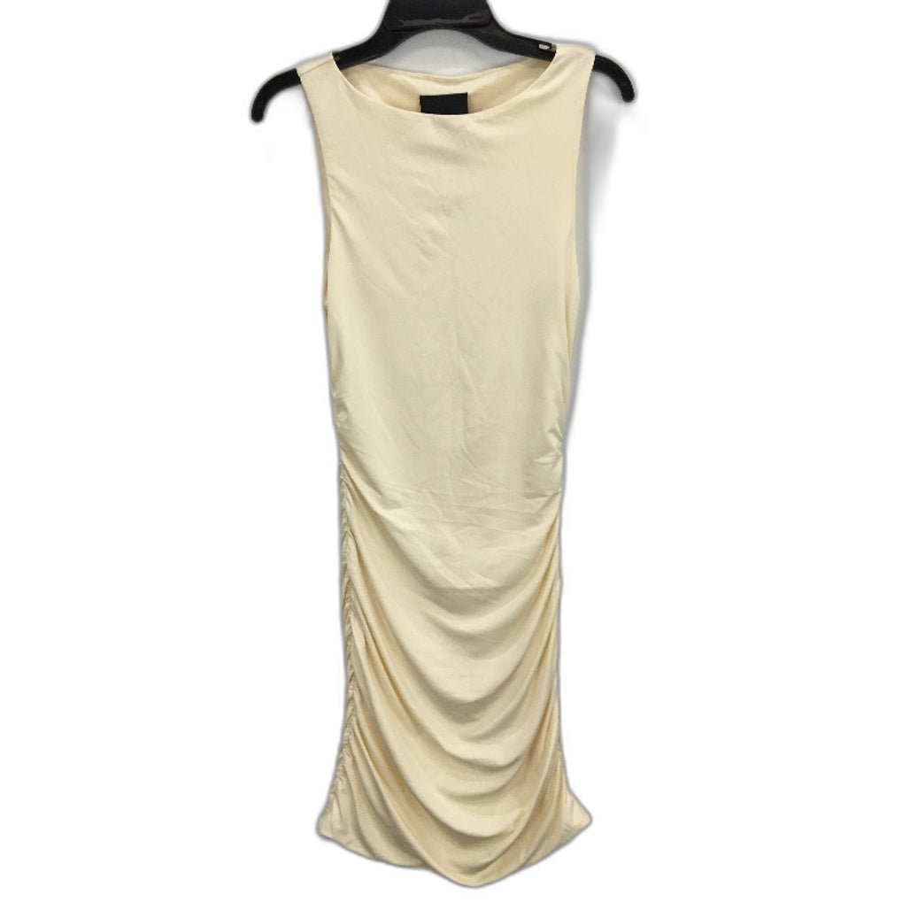 Alice In The Eve Cream 'Lena' Ruched Slinky Mini Dress Ladies Size Small NEW