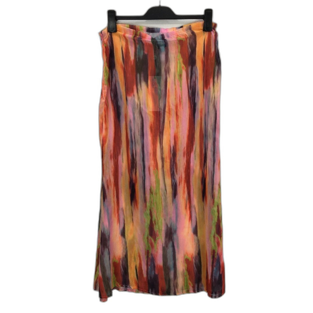 SNDYS St Barts Multicoloured Chiffon Drawstring Maxi Skirt Ladies Size Small NEW