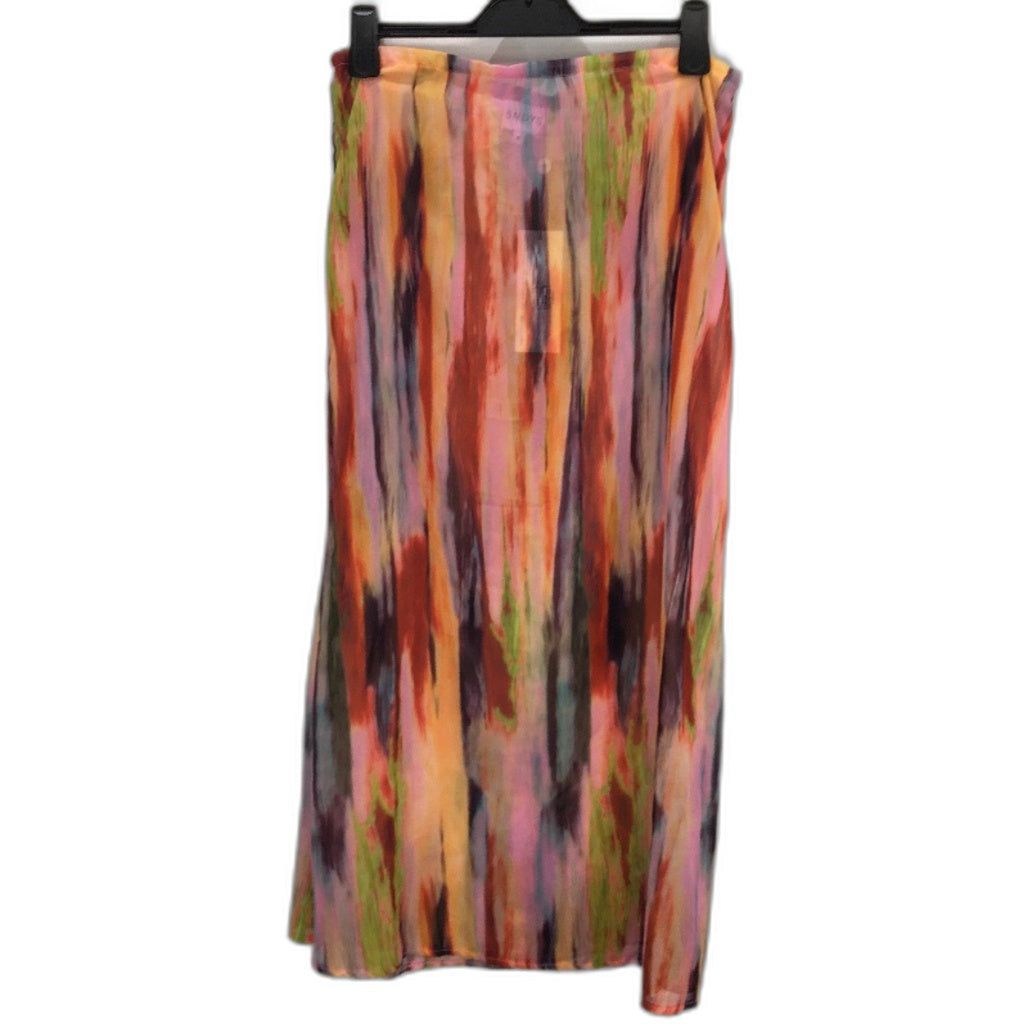 SNDYS St Barts Multicoloured Chiffon Drawstring Maxi Skirt Ladies Size Small NEW
