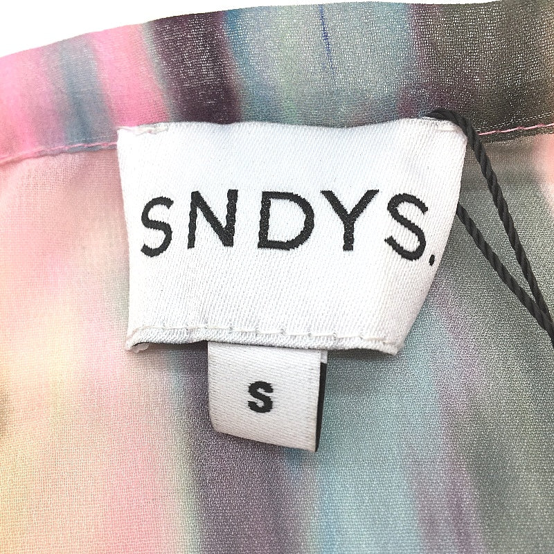 SNDYS St Barts Multicoloured Chiffon Drawstring Maxi Skirt Ladies Size Small NEW