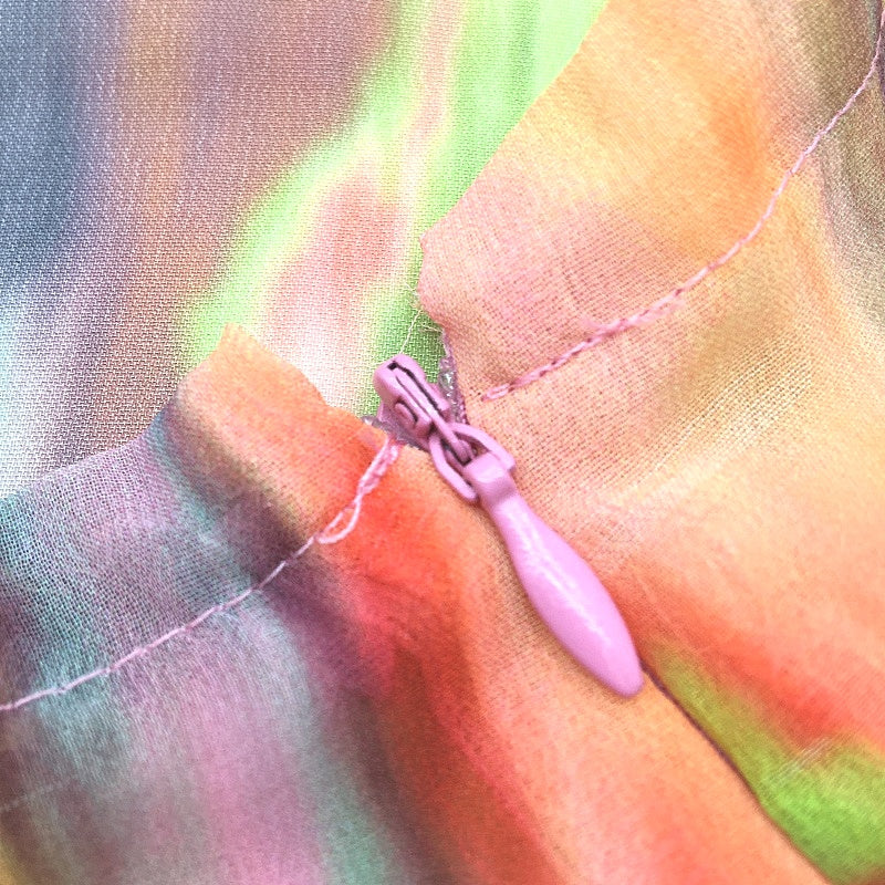 SNDYS St Barts Multicoloured Chiffon Drawstring Maxi Skirt Ladies Size Small NEW