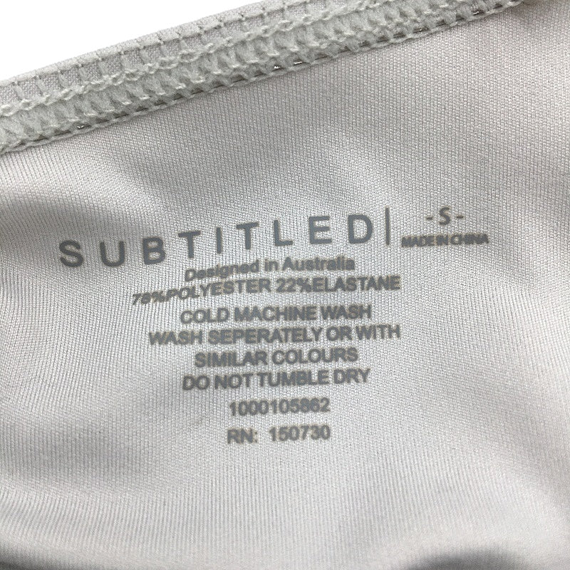 Subtitled Sports Club Gather Back Seam Light Grey Unitard Ladies Size Small NEW