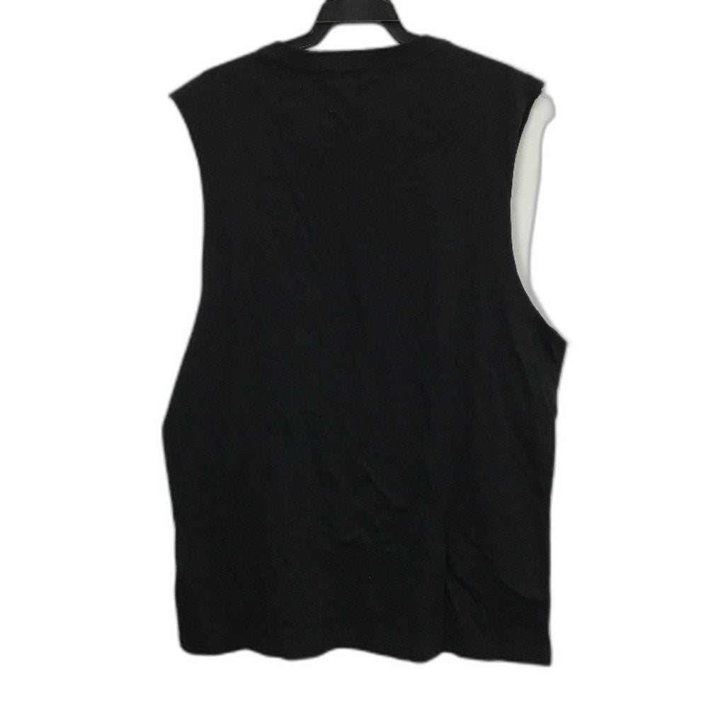 General Pants Basic Black Cotton Relaxed Fit Muscle Tank Mens Size XL NEW