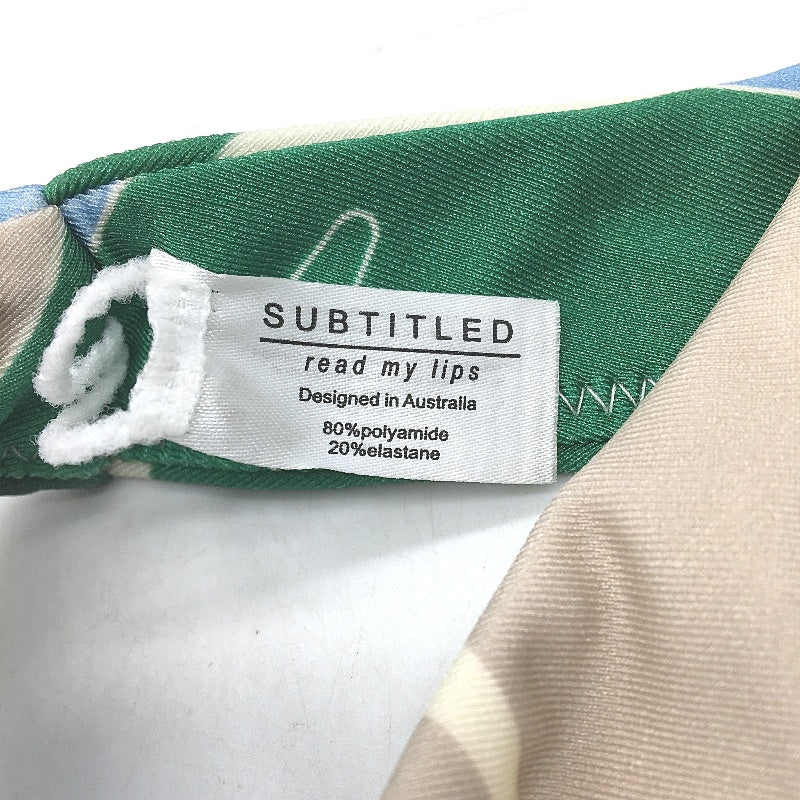 Subtitled Coko Printed Underwire Abstract Art Bikini Bottoms Ladies Size S NEW