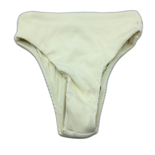Subtitled Rib High Waist Almond White Brief Swim Bottoms Ladies Size XL NEW