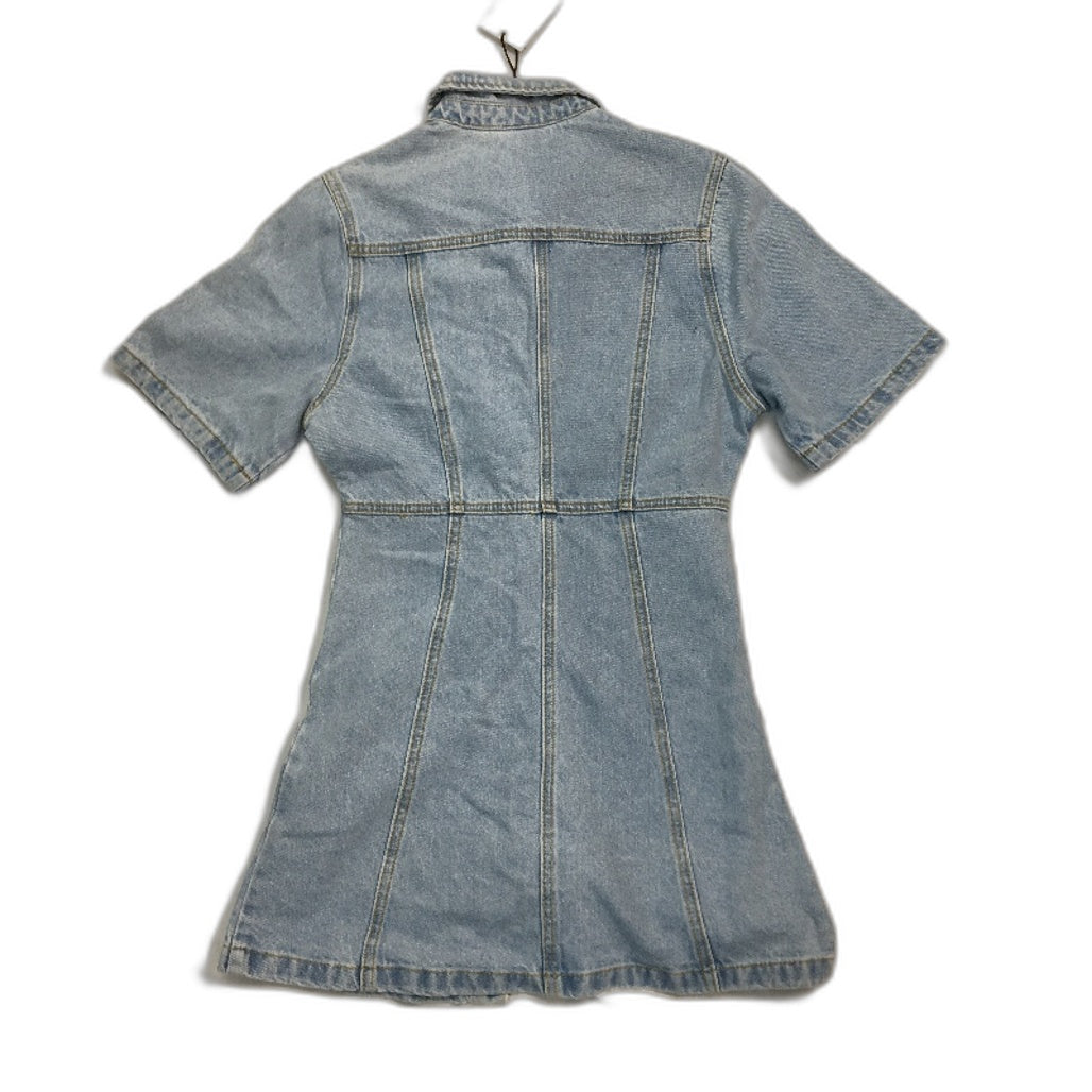 Insight Rio Denim Faded Blue Button Up Mini Shirt Dress Ladies Size XS NEW